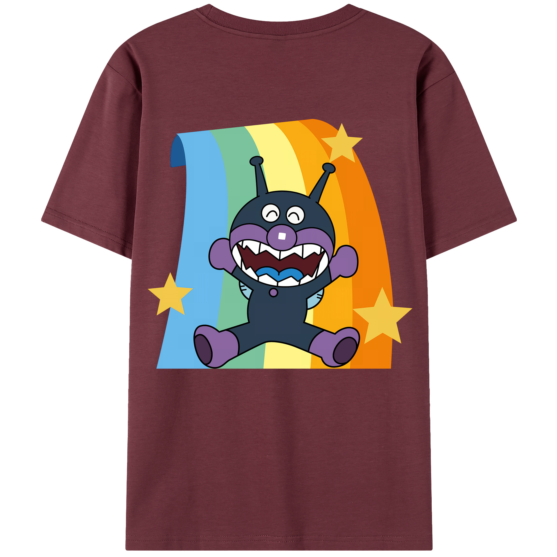（画像用） アンパンマン Anpanman 綿100％半袖Tシャツ（背面プリント）